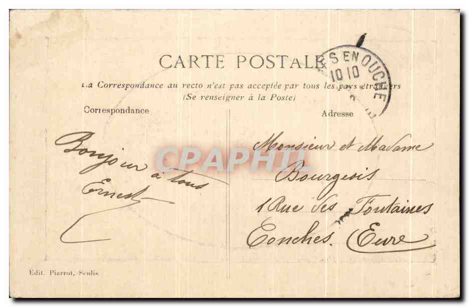 CPA Senlis Le Portail de la Cathedrale — Back