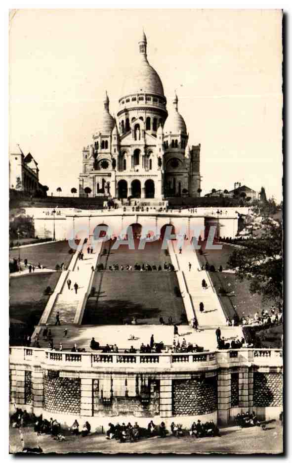 CPSM Paris Le Sacre Coeur Montmartre