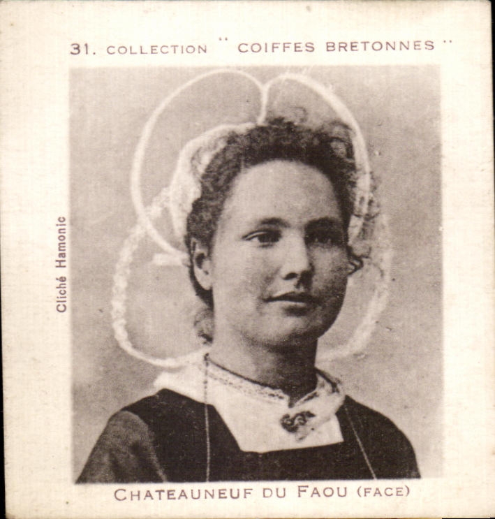 Image Capitaine Cook Emile Chemin Harengs Saurs Collection Coiffes Bretonnes Chateauneuf du Faou