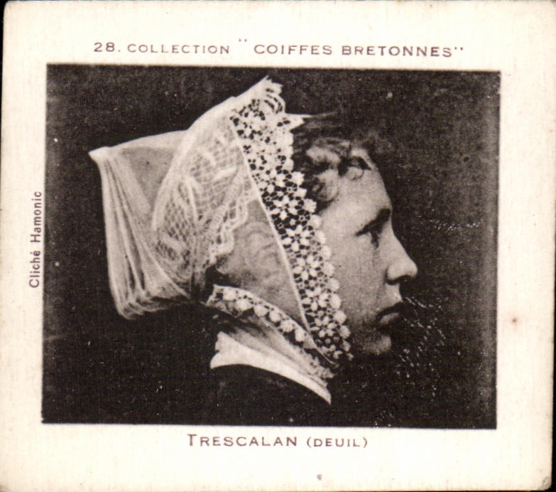 Image Capitaine Cook Emile Chemin Poissons marines Collection Coiffes Bretonnes Trescalan Deuil
