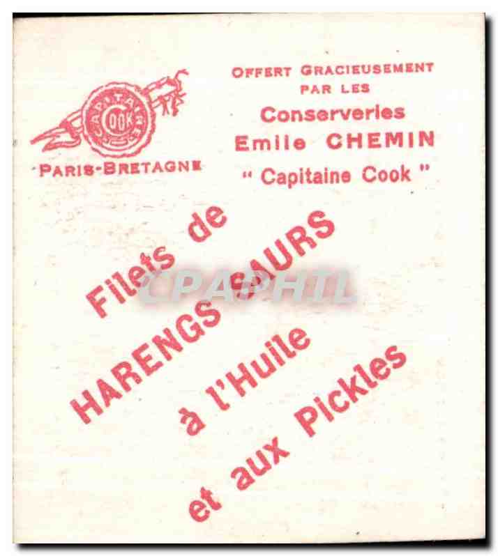 Image Capitaine Cook Emile Chemin Harengs saurs Collection Coiffes Bretonnes Ile De Sein — Rückseite