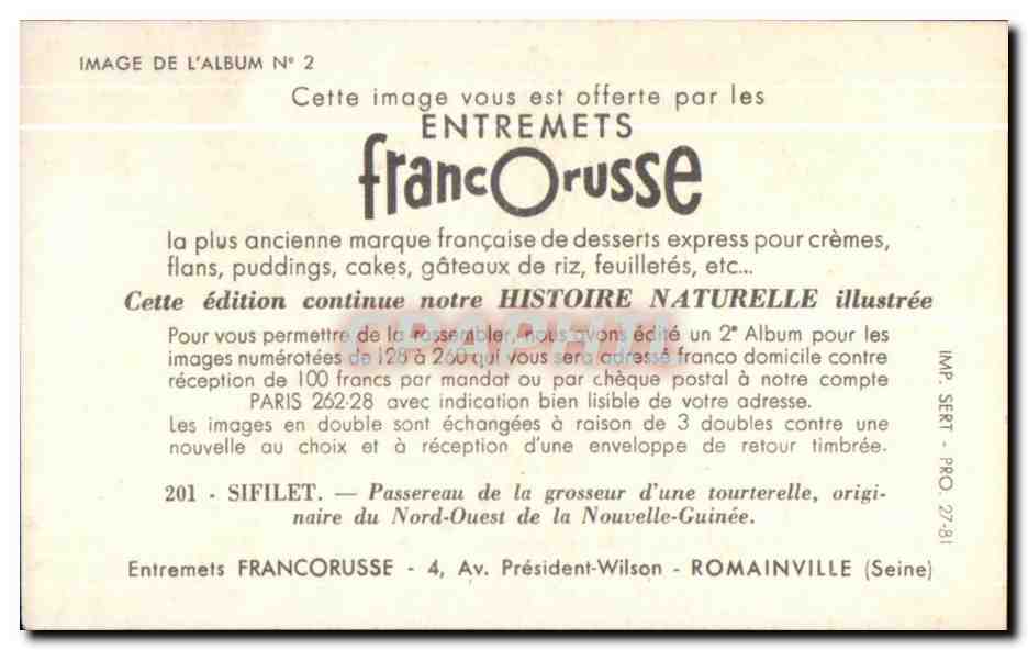 Image Sifilet Entrements Francorusse Romainville — Rückseite