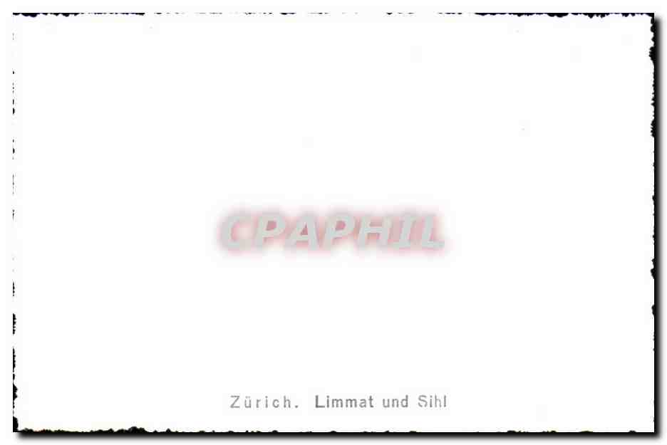 CPSM Zurich Limmat und Sihl — Rückseite