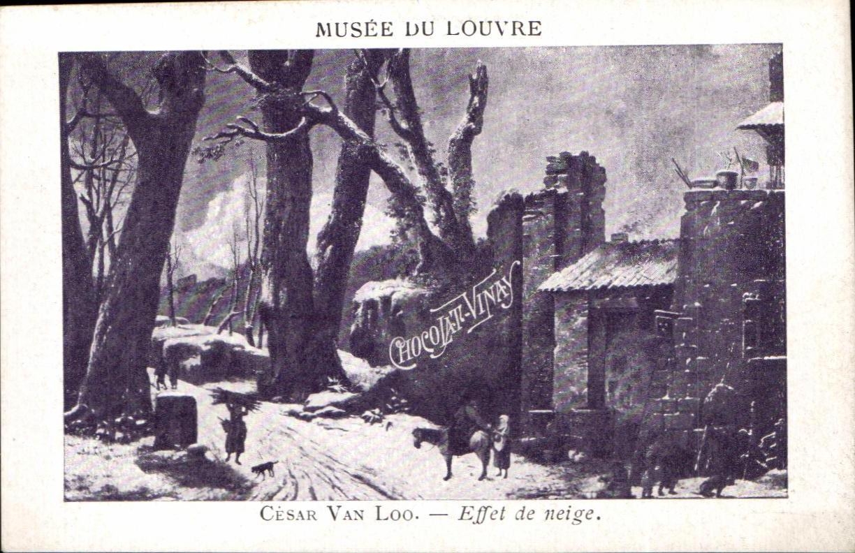 CPA Musee Du Louvre Cesar Van Loo Effet de Neige
