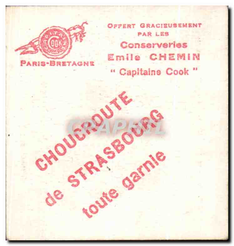 Image Conserveries Emile Chemin Capitaine Cook Maquereaux et harengs Collectuion Coiffes Bretonnes Ile Tudy — Rückseite