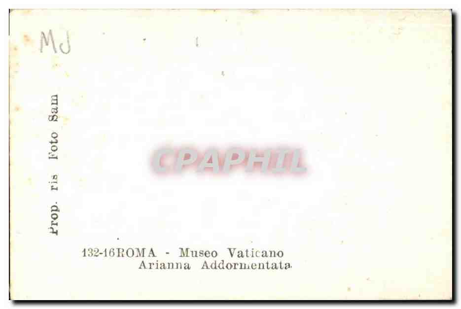 CPSM Roma Museo Vaticano Arianna Addormentata — Rückseite