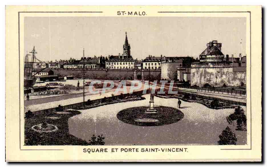 St-Malo. Square et Porte Saint-Vincent — CPA PHIL