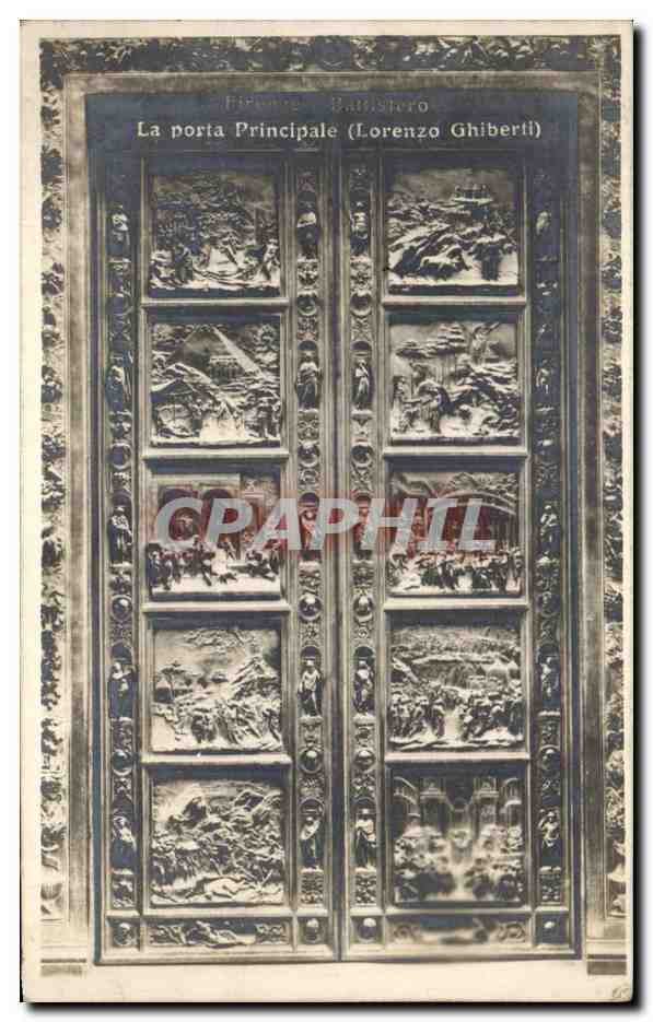 CPA La Porta Principale Lorenzo Ghiberti Firenze