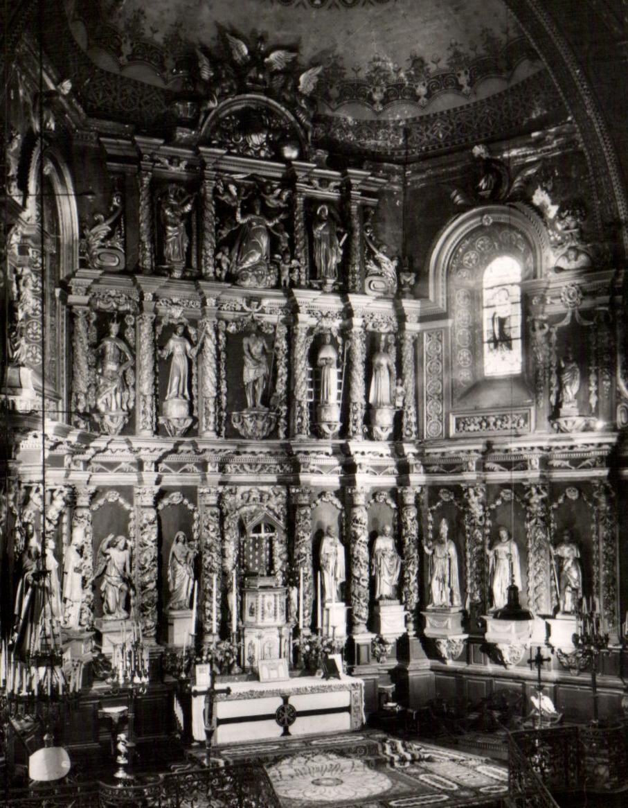 L'Autel de l'Église et le Rétable — St-Jean-de-Luz (B. Pyr) — L. Chatagneau