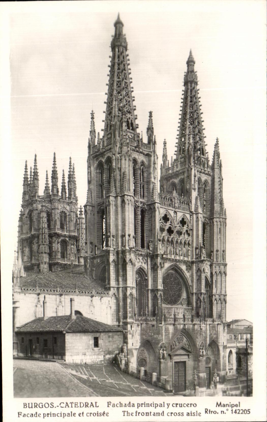 CPA Burgos Catedral Facada Principaly Crucero