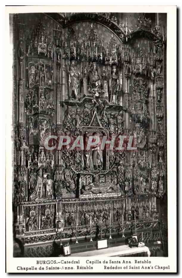 CPA Burgos Catedral Capilla de Santa Ana Retable Chapelle de Sainte Anne Retable