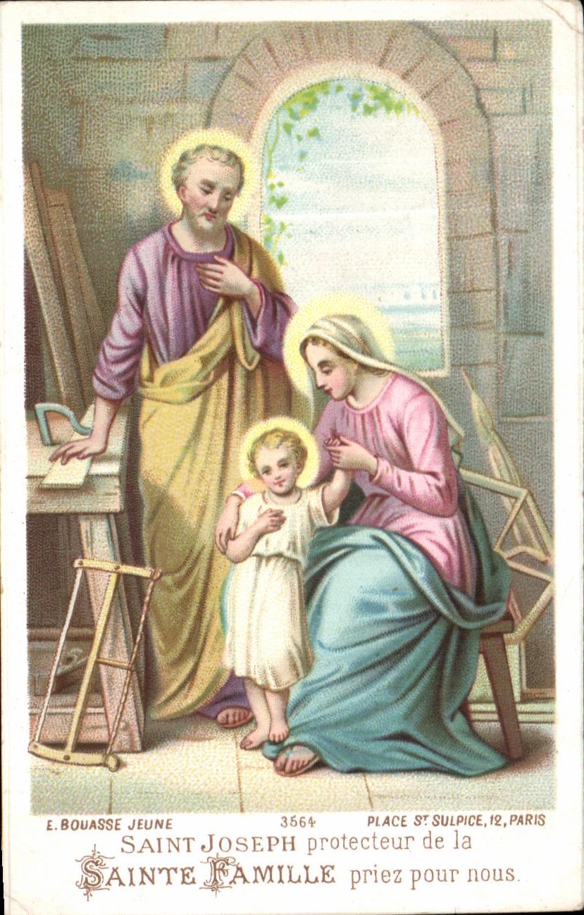 Image pieuse Saint Joseph Protecteur De La Sainte Famille Priez Pour Nous