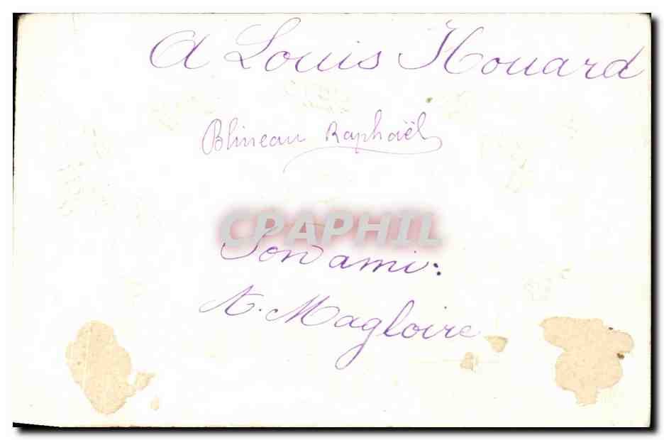 Chromo Fleurs colombe — Rückseite