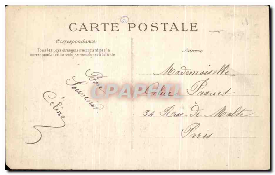 Chartrettes — Château de Bagatelle — Éditions de la Poste — Achterkant
