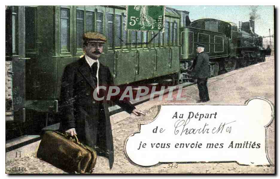 Départ de Charlettes — Au Départ de Charlettes je vous envoie mes Amitiés — H. LIVET, n°3445