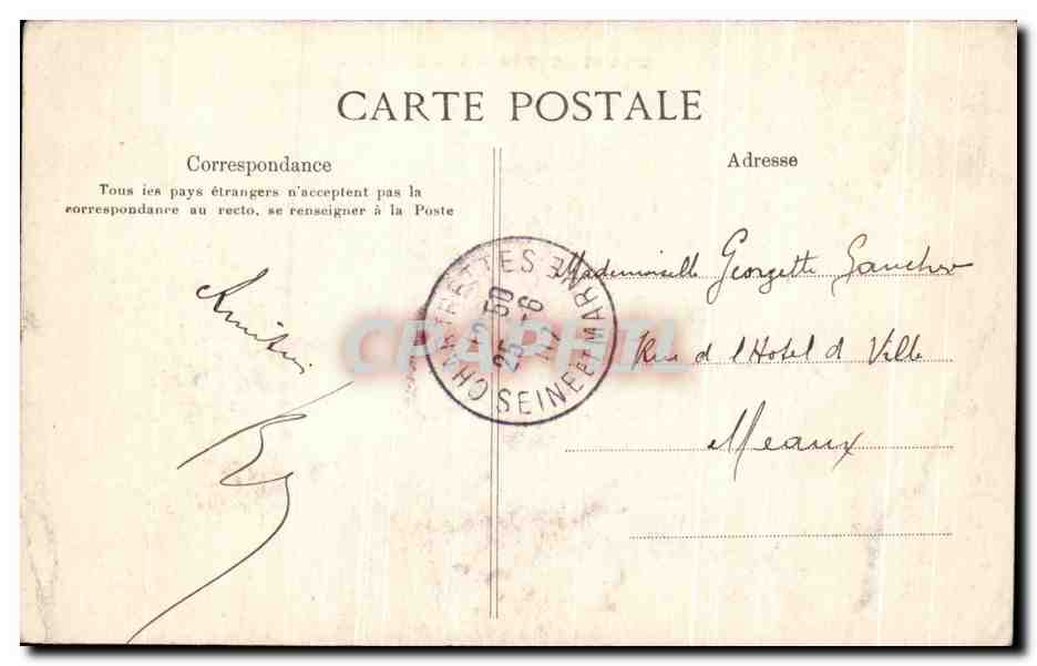 Chartrettes — Vue de l'Ecluse — Piquet, Hôtel Restaurant — Verso