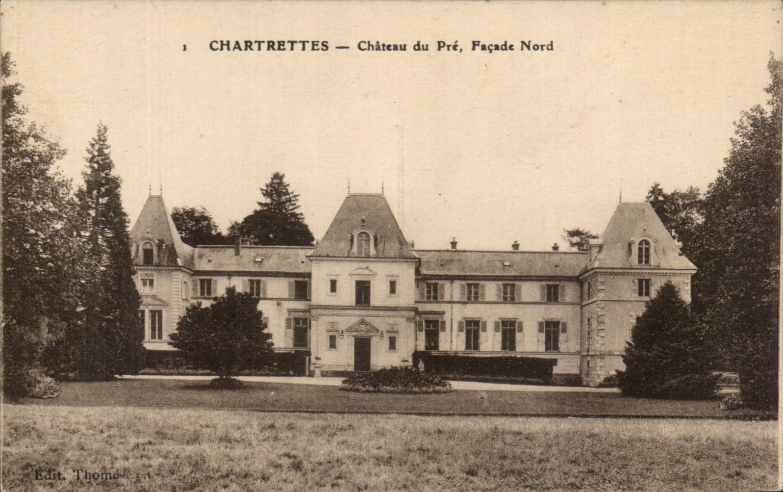 CPA Chartrettes Chateau Du Pre Facade Nord