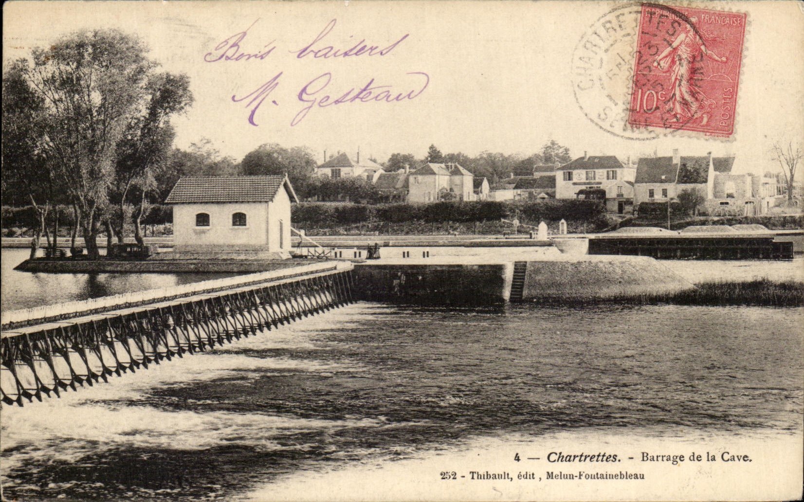 Chartrettes — Barrage de la Cave — Thibault, édit, Melun-Fountainebleau