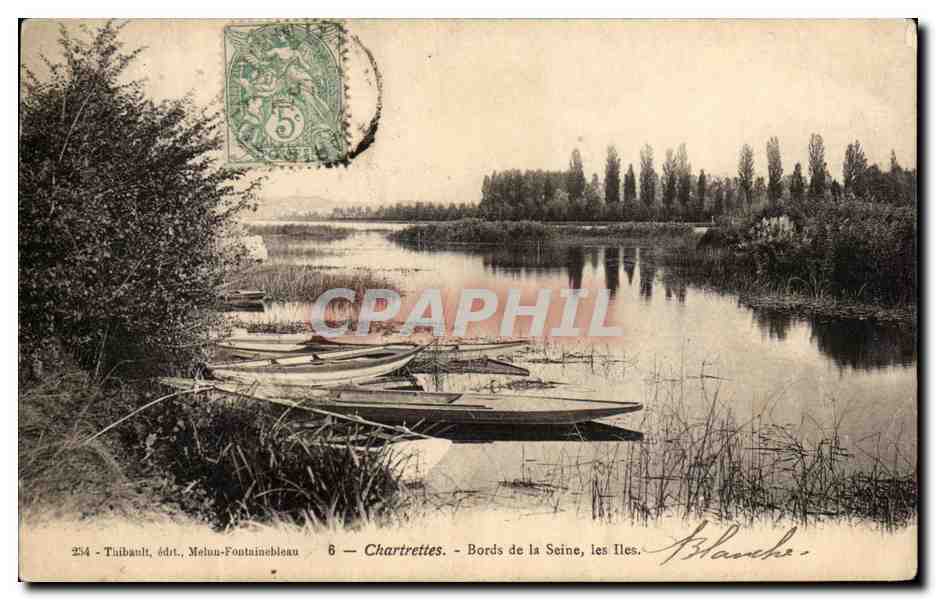 Chartrettes — Ufer der Seine, die Inseln — Thibault, Verlag Melun-Fontainebleau