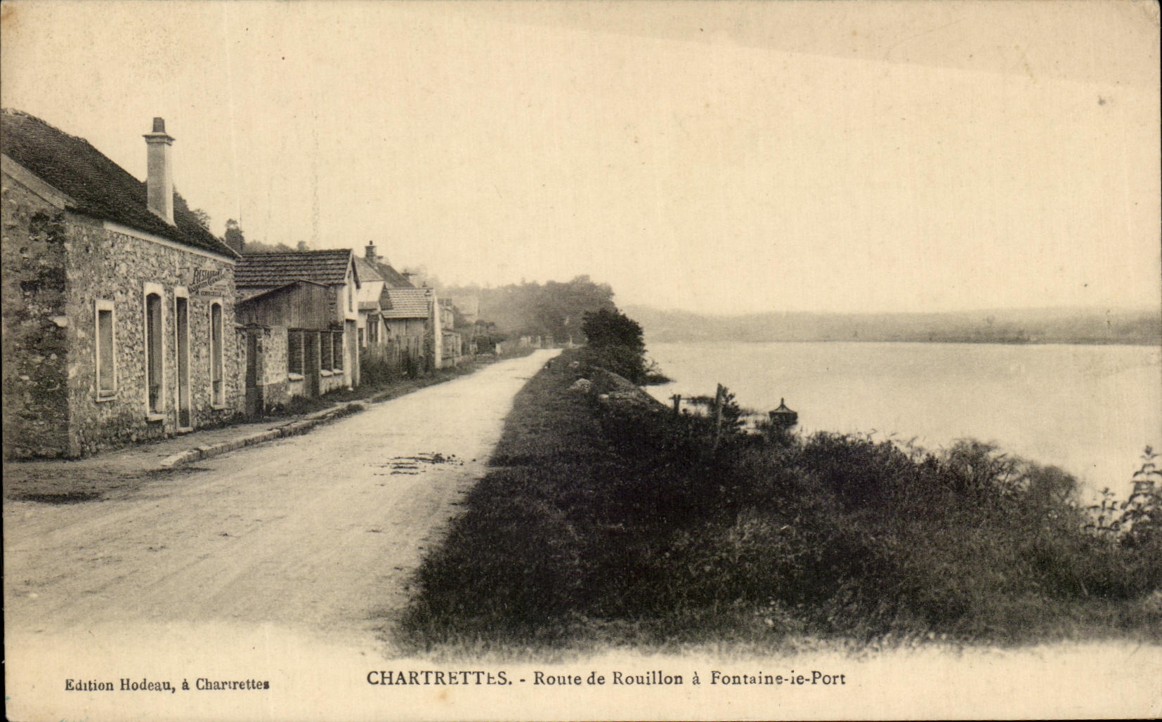 Chartrettes - Route de Rouillon à Fontaine-je-Port — Édition Hodeau, à Charrettes