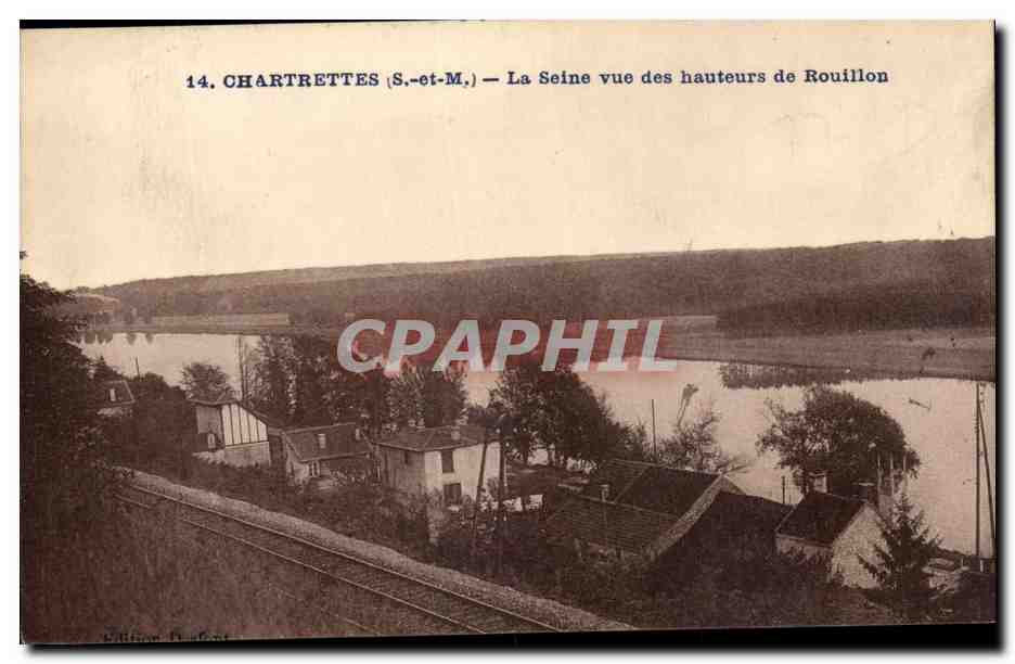 CPA Chartrettes La Seine Vue des Hauteurs de rouillon