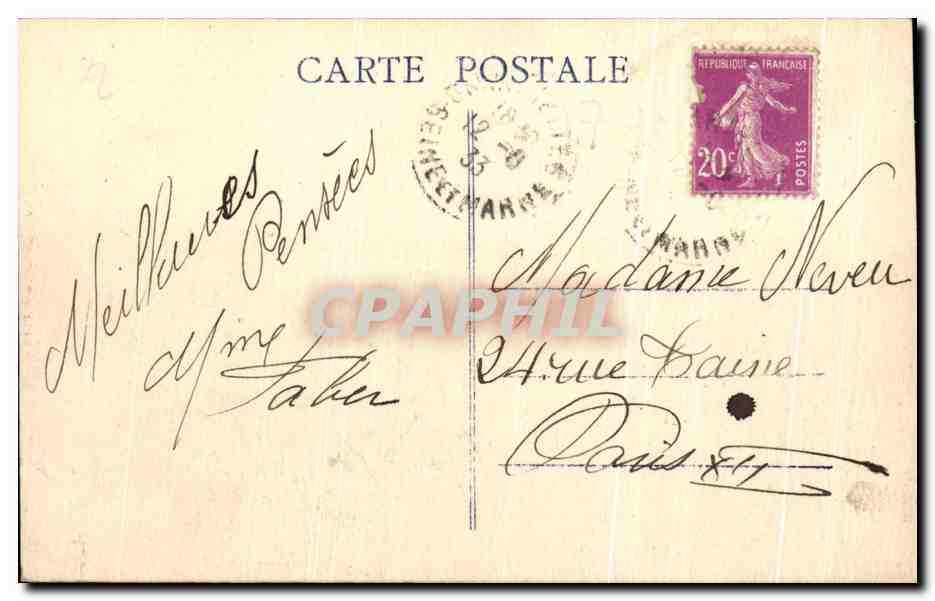 CPA Chartrettes La Seine Vue des Hauteurs de rouillon — Rückseite