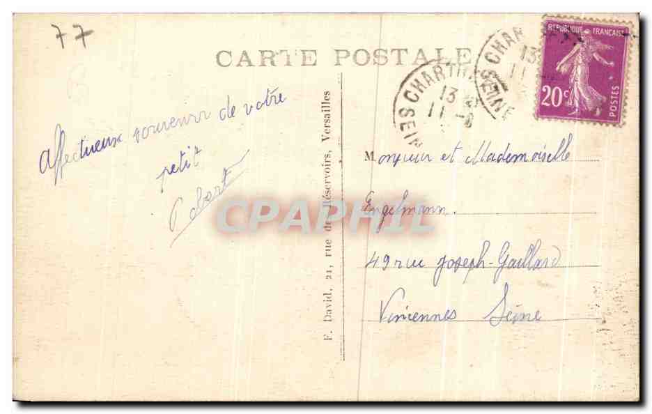 Chartrettes (S.-et-M.) — Sans Façon — Edit. Thomé — Verso