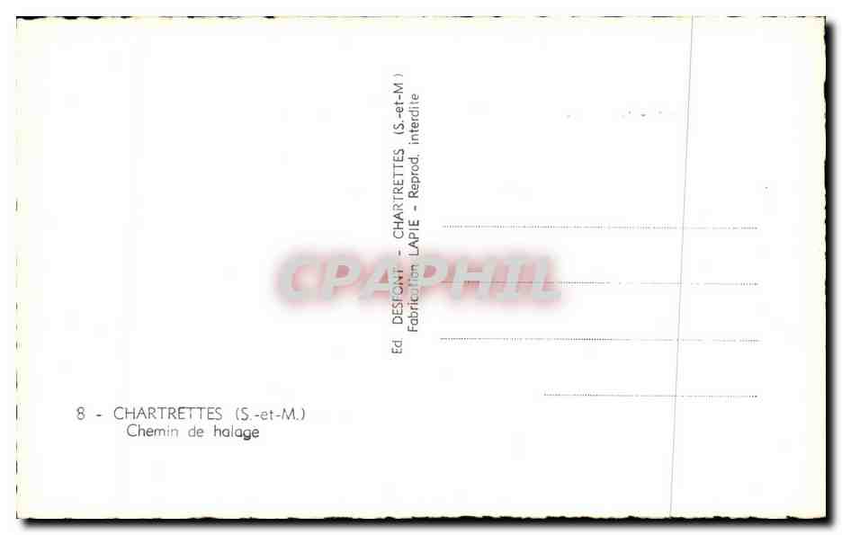 Chartrettes — Chemin de halage — Ed. Desfont, Lapie — Reverso