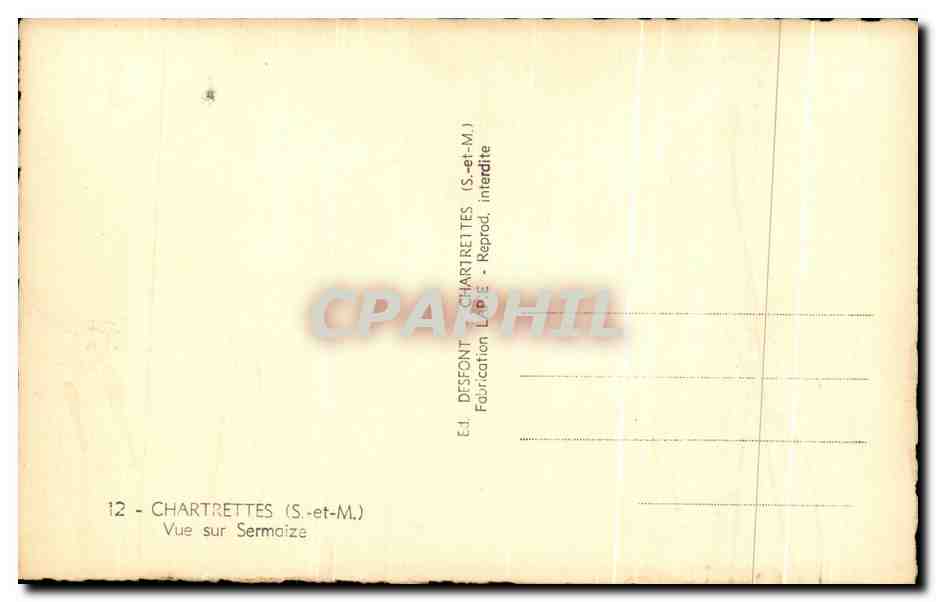 Chartrettes (S.-et-M.) — Vue sur Sermaize — E.T. Desfont — Verso