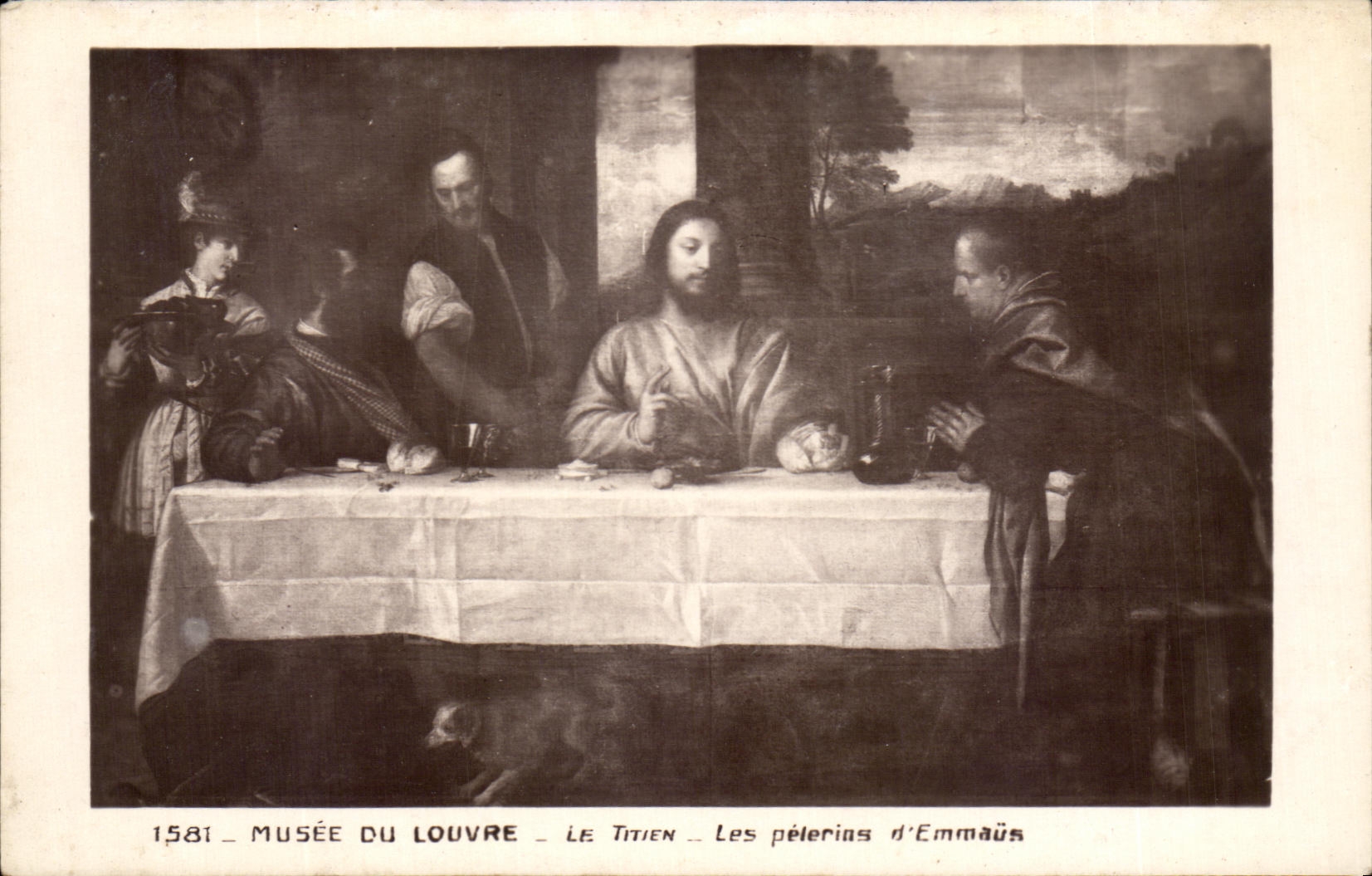 CPA Musee De Louvre Le titien Les peterais d'Emmaus Christ