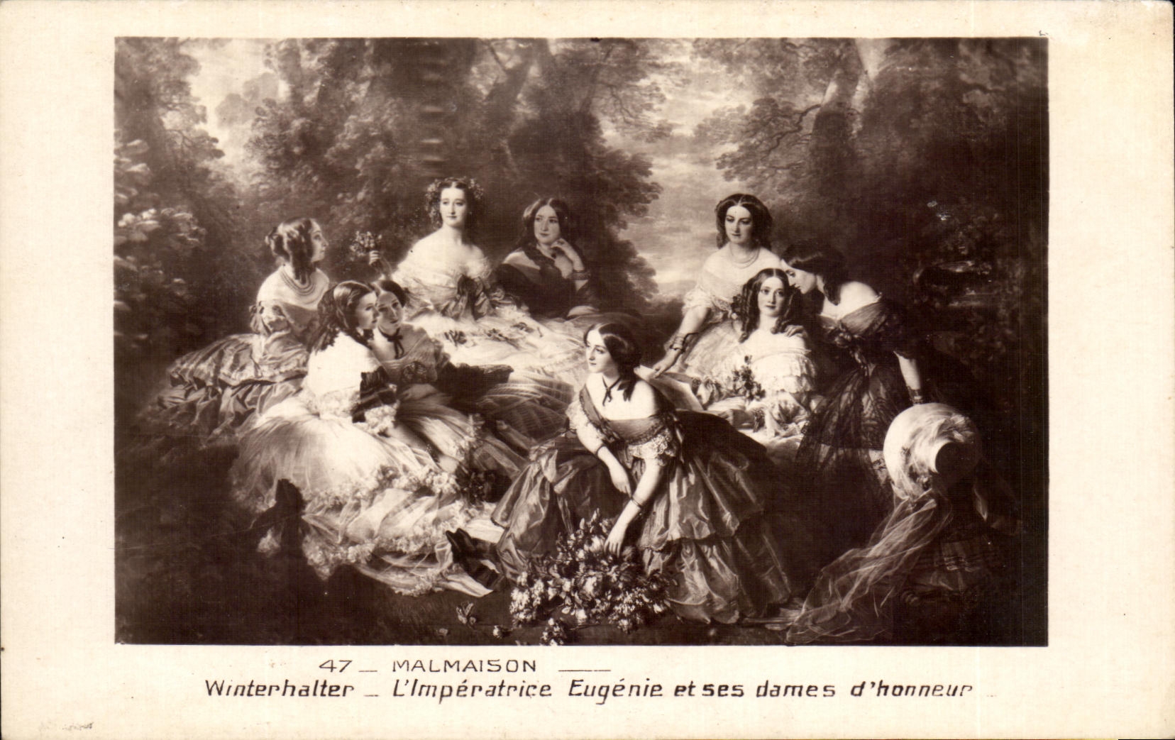 CPA Malmaison Winterhalterr L'Imperatrice Eugenie et ses dames d'Honneur