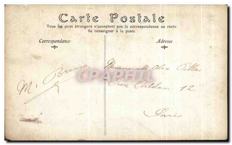 CPA Salon de 1908 Devant l'Orage Par E Baudoux Cheval — Verso