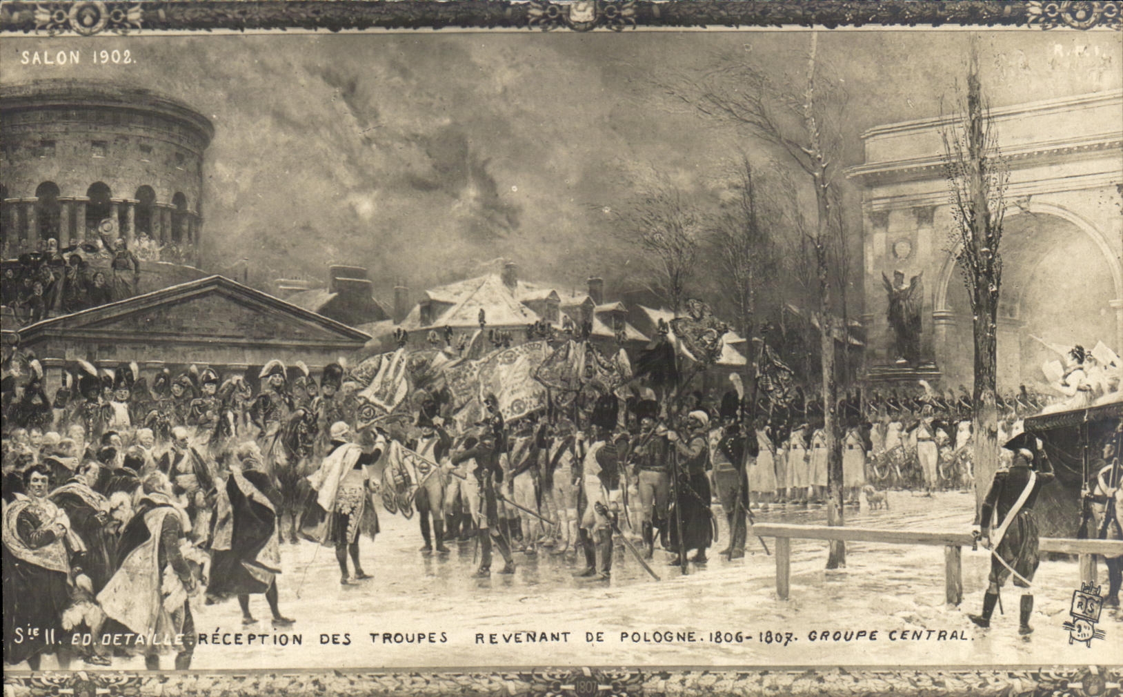 CPA Detalle Reception Des Trouples Revenant De Pologne Croupe ECentral
