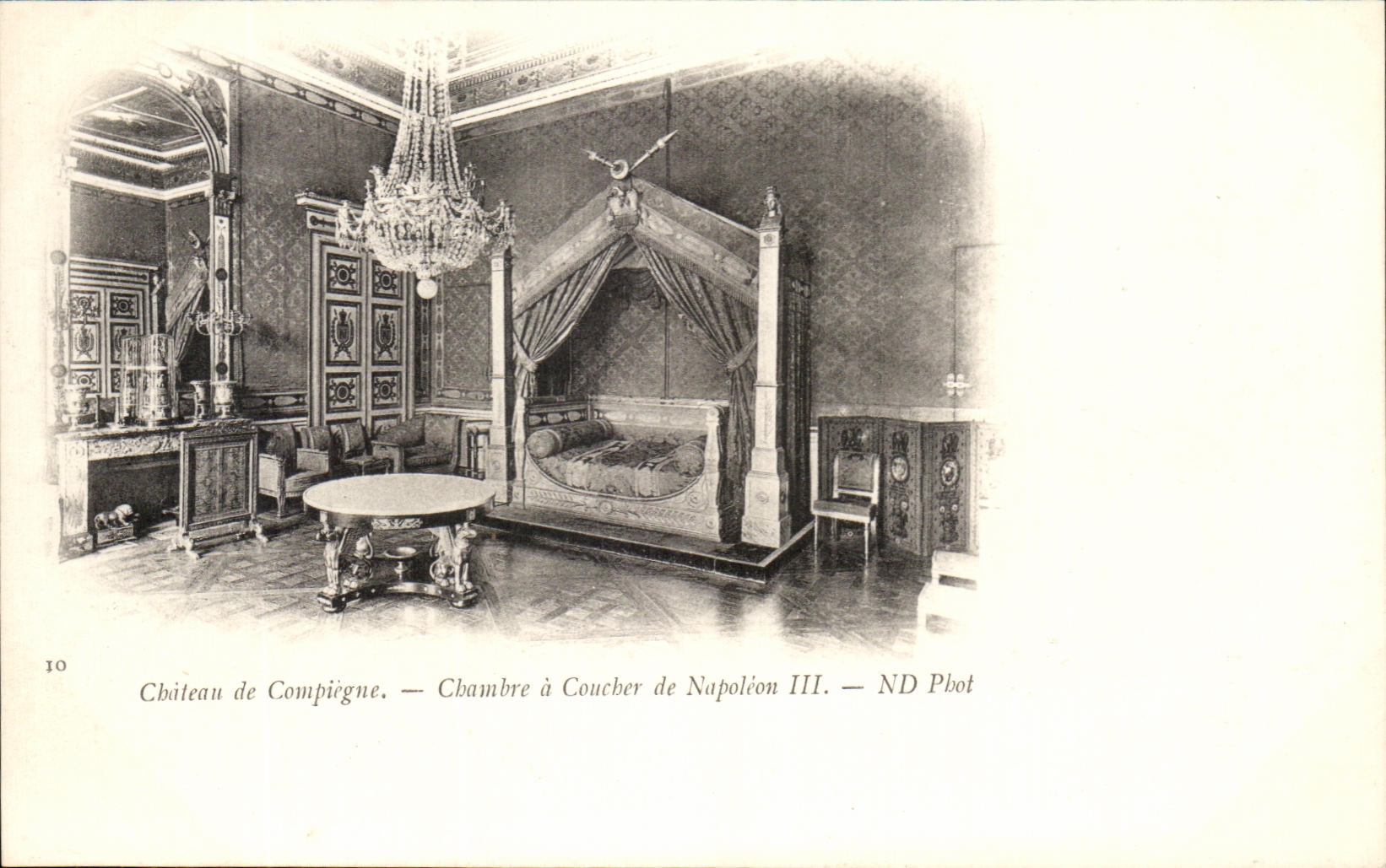 Schloss Compiègne — Schlafzimmer von Napoléon III — ND Phot