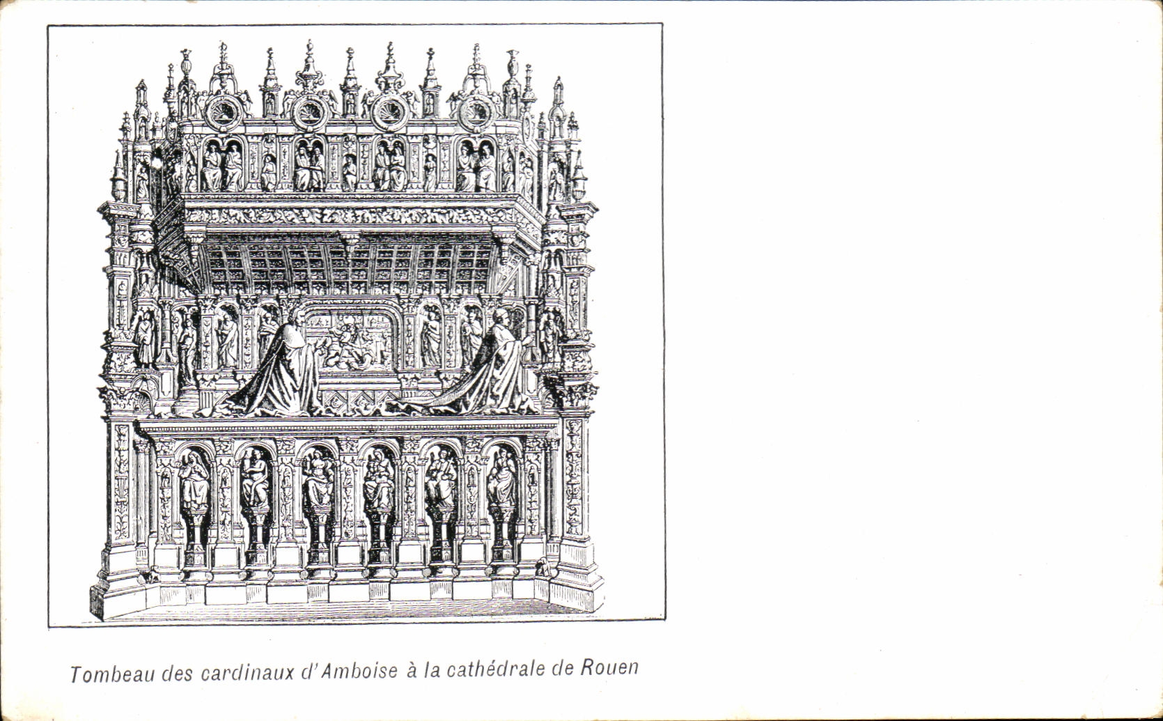 CPA Tombeau des Cardinaux d'Amboise a La Cathedrale de Rouen