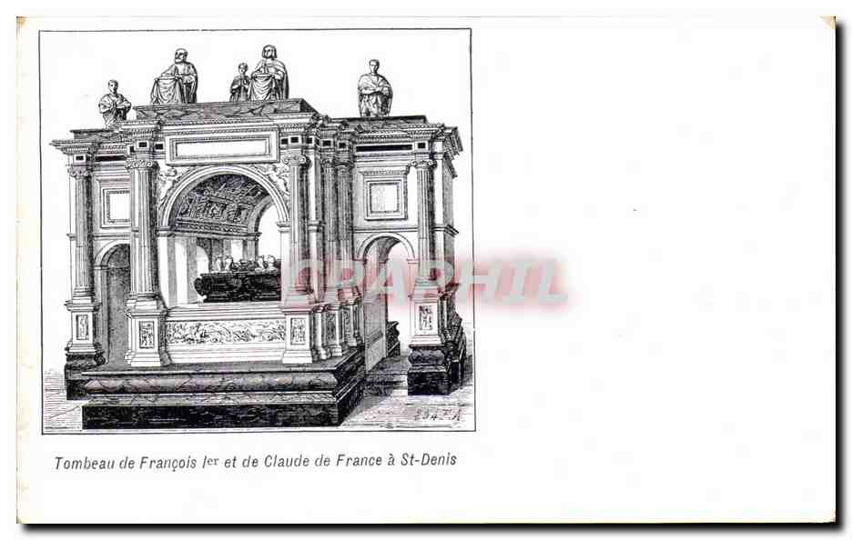 Tombeau de François Ier et de Claude de France à St-Denis — Collection de 'L'ART SACRÉ' — Revue illustrée de l'art chrétien, Rue St-Jean, 56, Bruxelles
