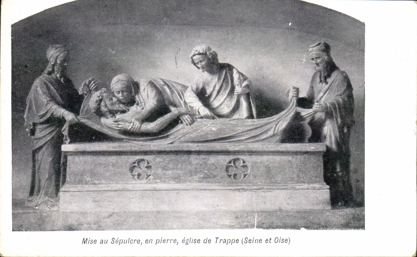 CPA Mise au Sepulcre en Pierre Eglise de Trappe 