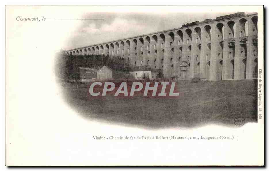 Viaduc de Chatimont — Chemin de fer Paris à Belfort — Cliché de Roger-Laporte
