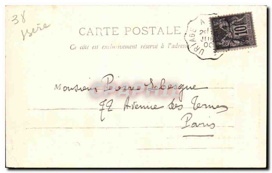 St Martin d'Uriage — Entorno de Grenoble — Fototipo J.G. n°46 — Reverso