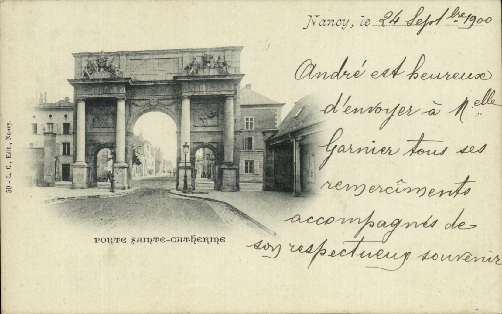 Porte Sainte-Catherine — Nancy — L. C. Édit, Nancy, n°50