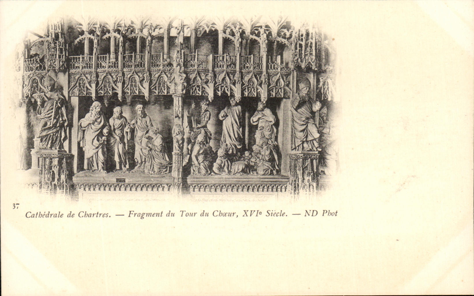 CPA Fragment du Tour du Cheur Cathedrale de Chartres