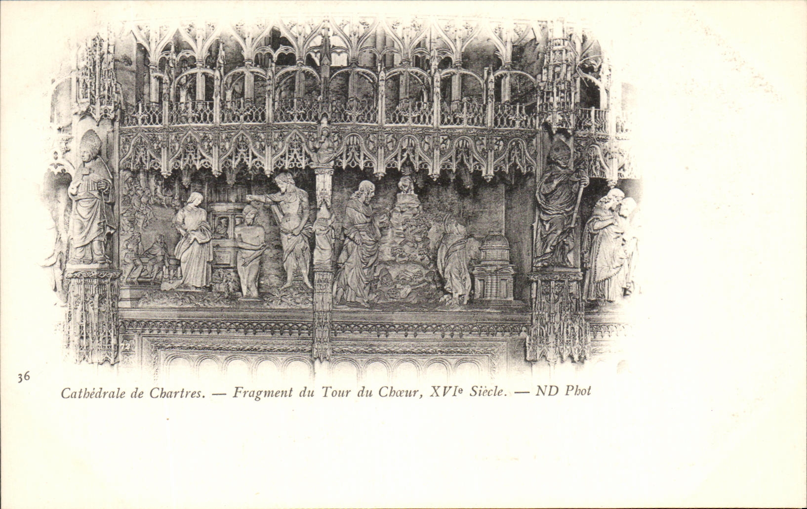 Cathédrale de Chartres — Fragment du Tour du Chœur, XVIe Siècle — ND Phot