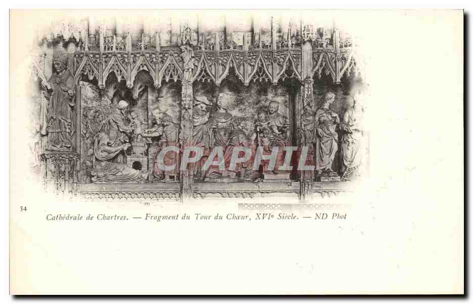 Cathédrale de Chartres — Fragment du Tour du Chœur, XVIe siècle — ND Plot