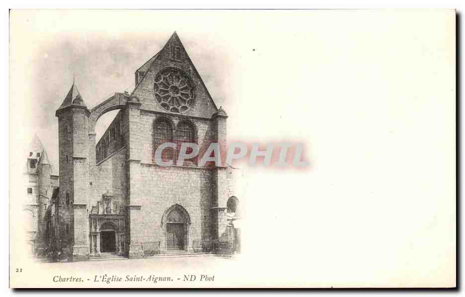 CPA Chartres L'Eglise Saint Aignan
