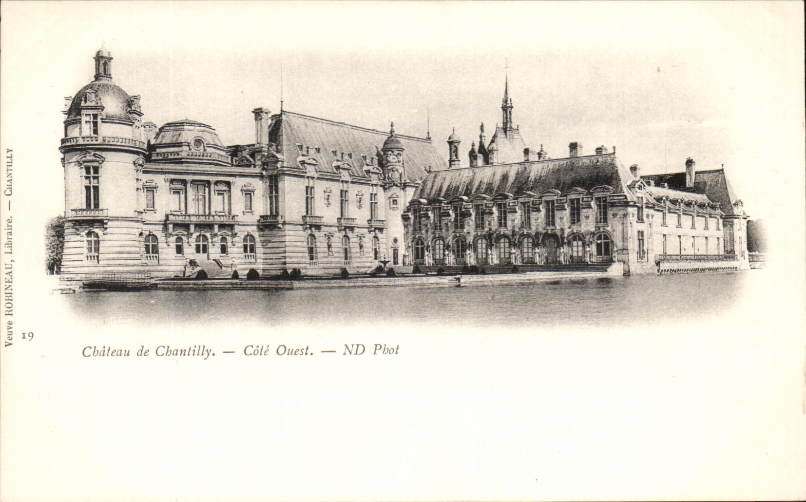 Schloss Chantilly — Westseite — Verve Robineau, Buchhändler, Chantilly