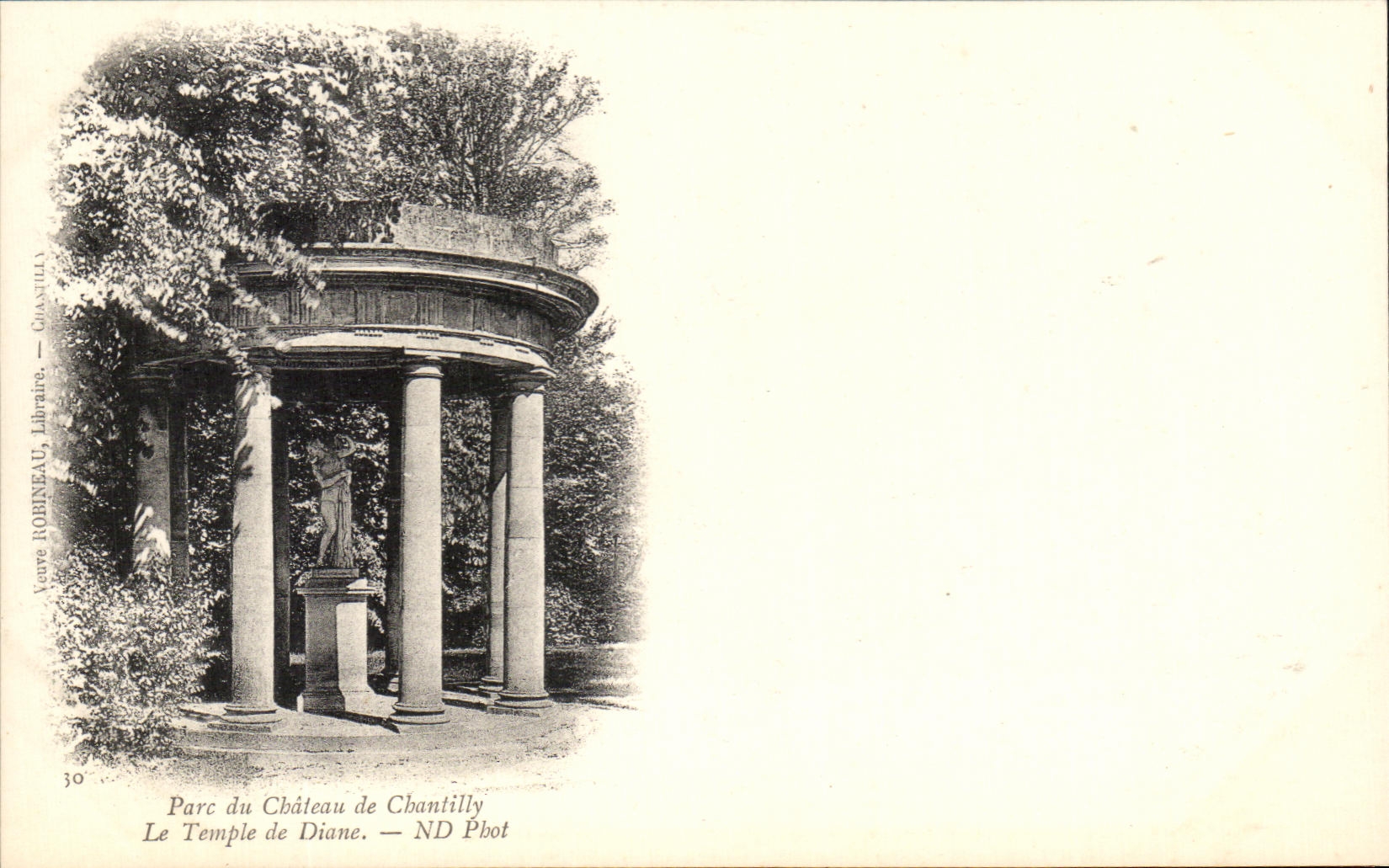 Parc du Château de Chantilly — Le Temple de Diane — ND Pbot, éditeur ROBINEAU, Chantilly
