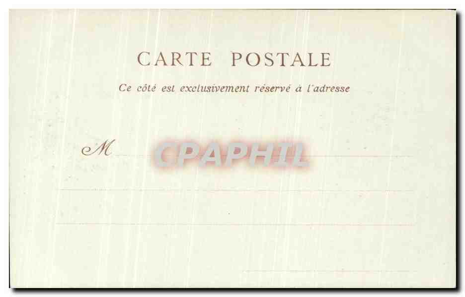 CPA Chateau de Chantilly Le Pont L'ile d'Amour  — Rückseite