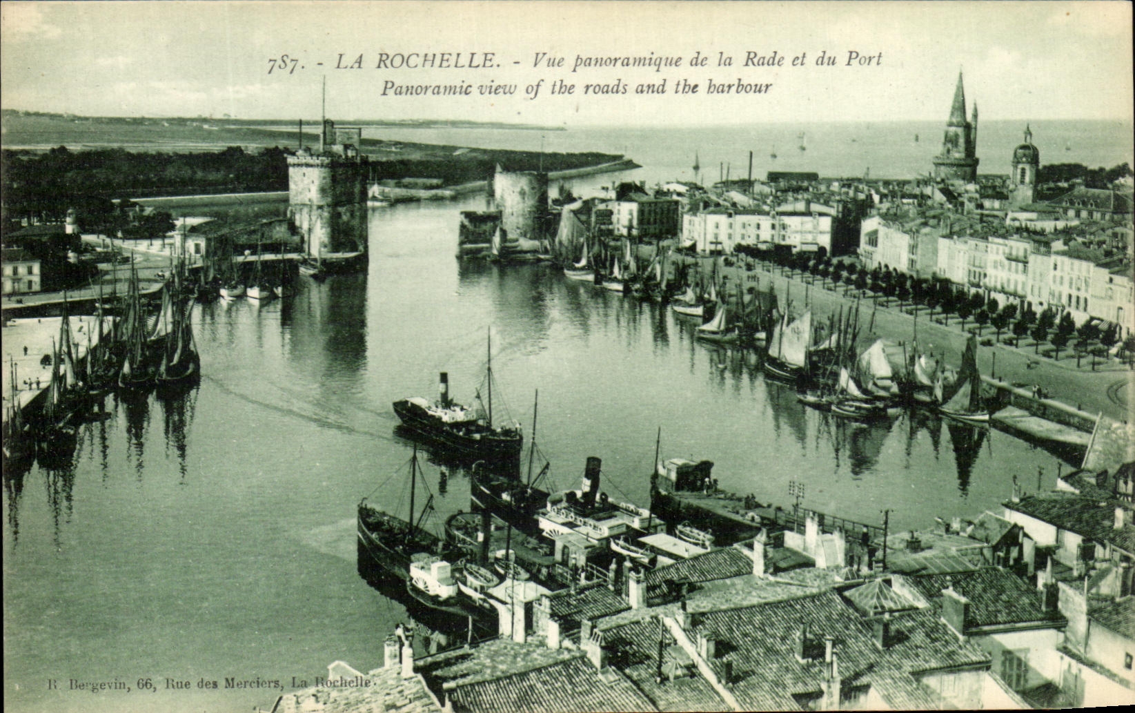 La Rochelle - Vue panoramique de la Rade et du Port — Bergevin, 66, Rue des Merciers, La Rochelle