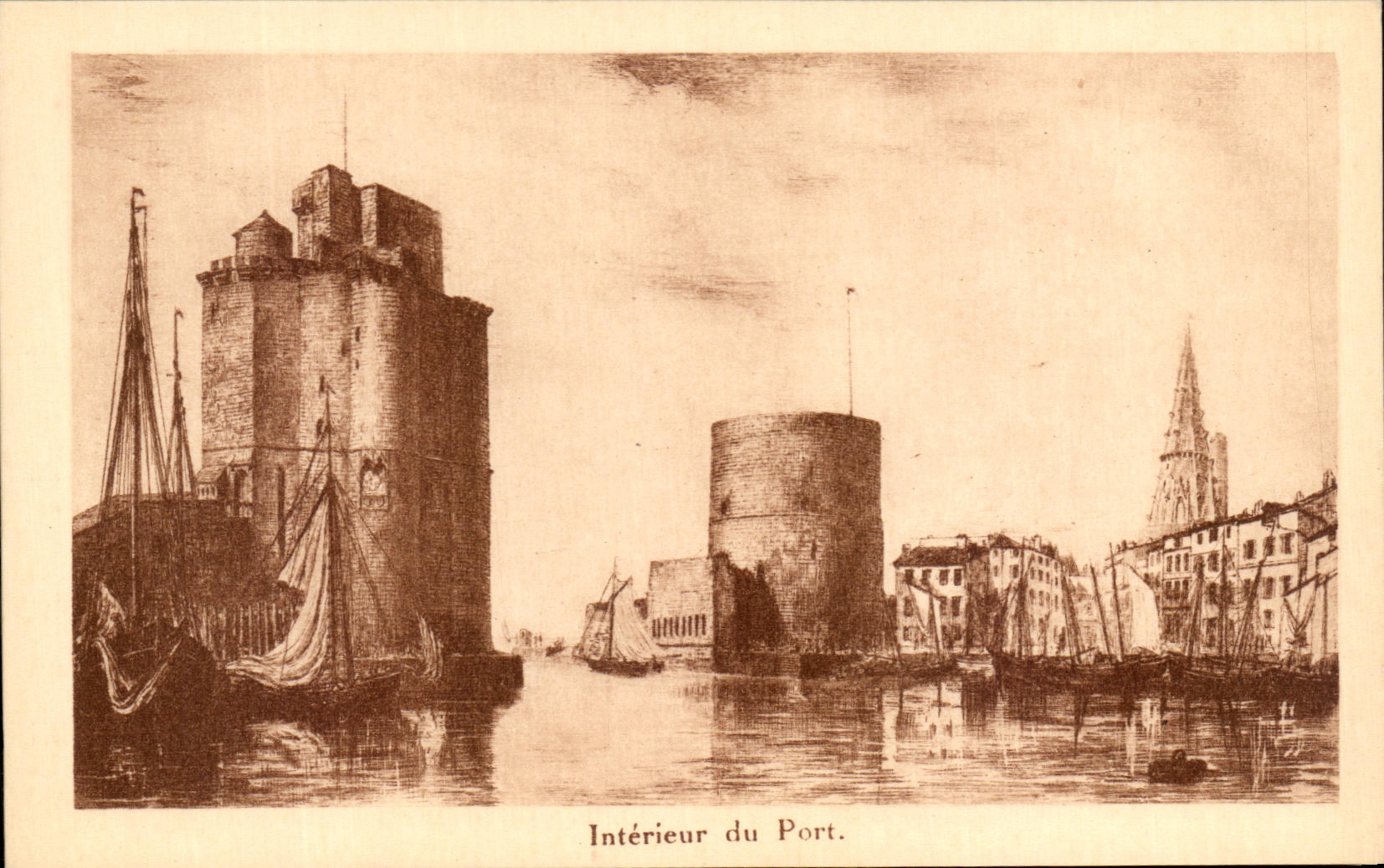 CPA Interieur Du Port La Rochelle