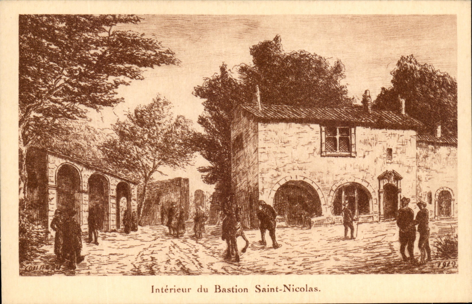 CPA Interieur Du Bastion Saint Nicolas La Rochelle